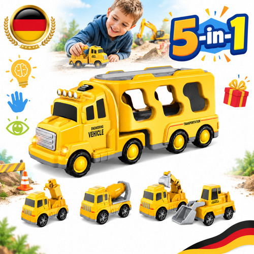 5in1 lkw spielzeugauto set - 5in1,