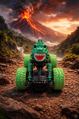 Dinosaurier rennwagen - dinosaurier,
