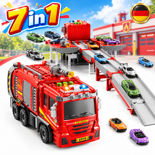 Lkw feuerwehrauto mit - lkw, licht